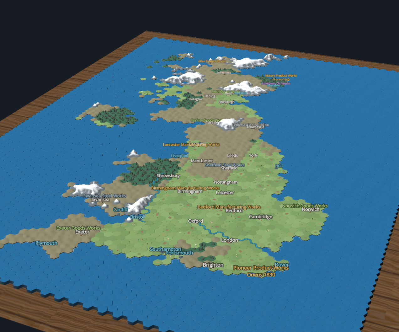 A pre-defined Britain railway map in Rail Capital